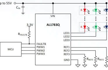 Tani 3-kanałowy sterownik diod LED z niezależnymi liniami sterującymi PWM 